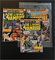 Fear 22, 24, 27 Feat Morbius Marvel Bronze Age