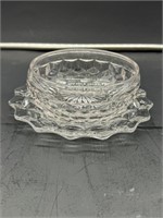 American Fostoria finger bowl w/ underplate NEW