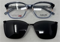 Takumi Eye Glass Frames With Sunglass Clip On