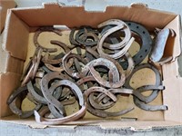 Box of horseshoes