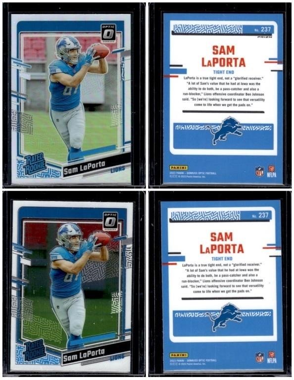 Sam Laporta Donruss Optic Holo RC & Donruss Optic