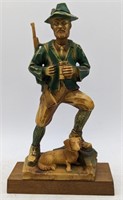 (M) Highland Hunter with Dachshund figure. 10"