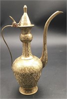 Vintage Indonesian Brass  Engraved Turkish Pot