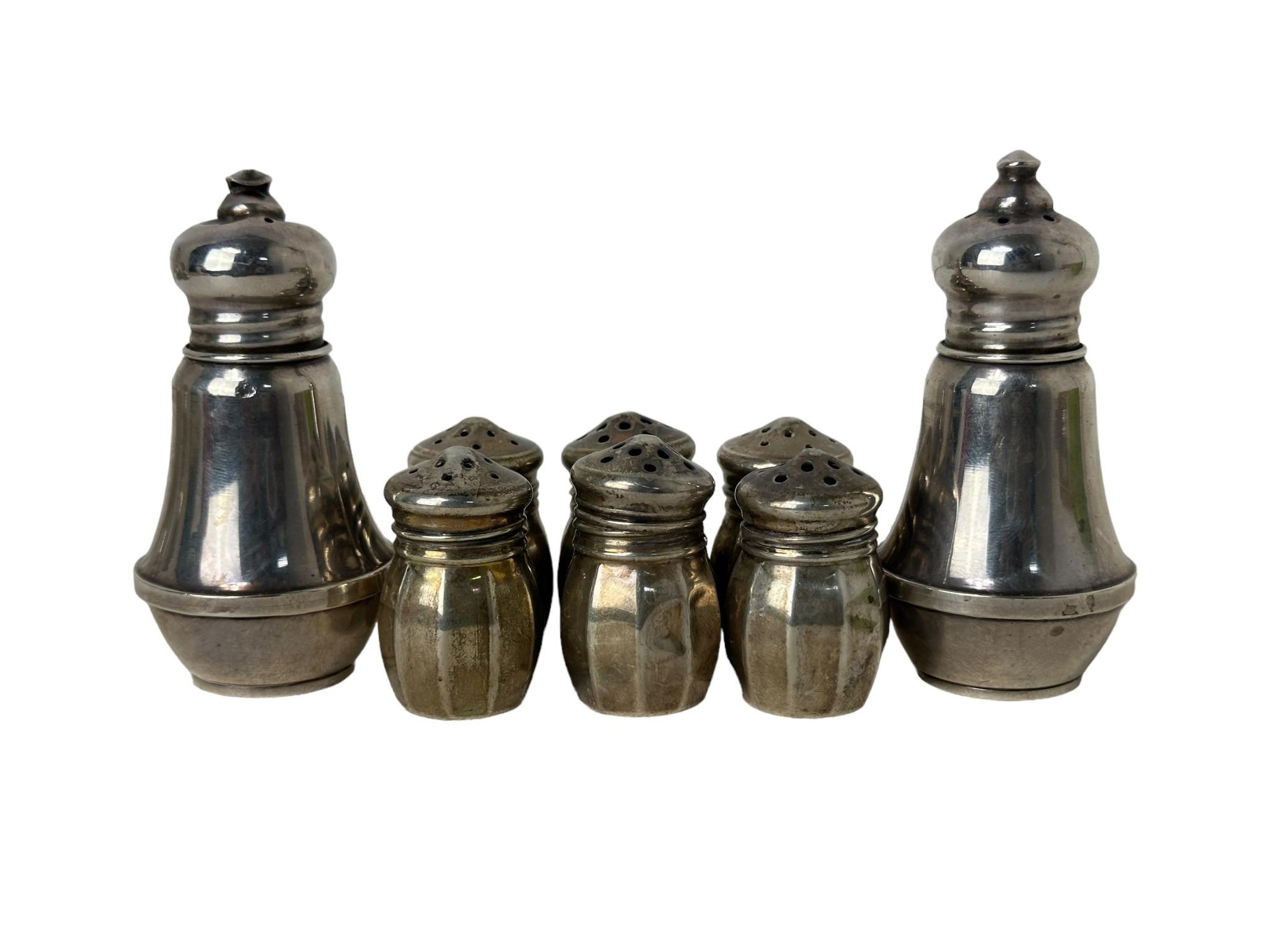 8 Sterling Silver Salt & Pepper Shakers