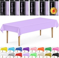 DecorRack Tablecloths, 54x108, Lavender-6Pk