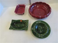 4 - Beauceware ash trays and planters