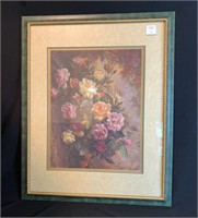 Framed Floral Wall Art Picture 25" x 30"