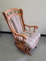 Solid reclining rocking chair