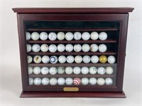 Golf Ball Display Cabinet with Golf Balls