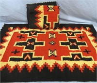 2 NAVAJO TAPESTRY RUGS 38" L X 23" W