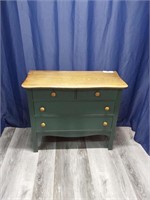 Vtg Chest of Drawers Painted Green with
