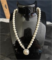 faux pearl necklace