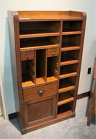 Globe Oak filing/bookcase with adjustable shelves,