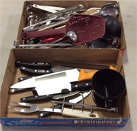 (2) Boxes Kitchen Tools, World Class Knives Etc