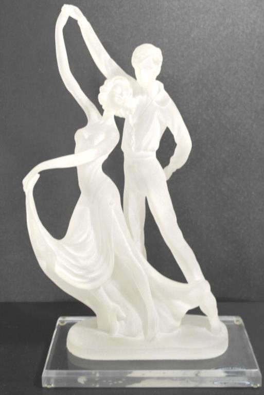 MCM DANCING COUPLE LUCITE FIGURINE BY W. ANINA