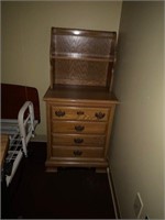 4 Drawer Oak Dresser & shelving unit nightstand