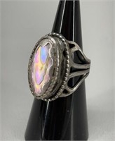 Sterling Silver Mother of Pearl ring size 7