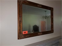 GOLD FRAMED WALL MIRROR- BUYER REMOVES
