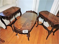 Antique Coffee Table and End Tables