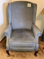 Nice Blue Wing Back Chair