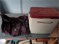 Coleman Cooler and a Leisure Bag