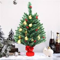 24" Pre-Lit Tabletop Christmas Tree Battery