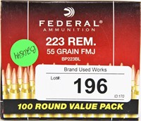 Federal 100 Round Value Pack .223 REM 55 Gr. FMJ