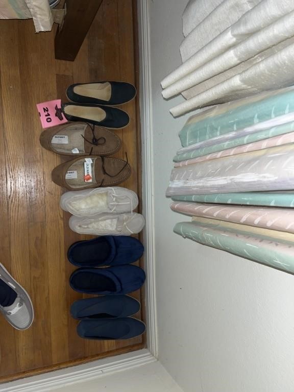 (5) Pairs of Various House Shoes/Moccasins