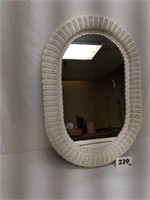 Wicker Rattan Vintage Mirror