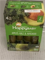 (4x bid) 4 Pk HappyBaby organic baby food