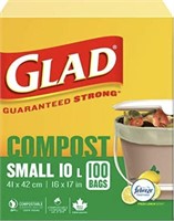 GLAD COMPOST SMALL 10 L 100 BAGS BOX DENTED