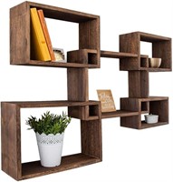 Comfify Decorative Floating Shelves Rustic Brown