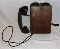 1940's wooden wall mount phone #1.