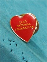 Elks National Foundation Red Heart Small Lapel