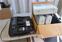 4 Epson projectors, Brother copy fax machine