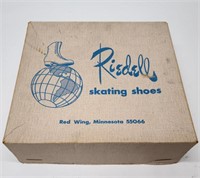 Vintage Riedell Black Leather Skating Shoes/Boots