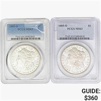 1885-O [2] Morgan Silver Dollar PCGS MS63