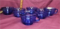 6 cobalt coffee cups