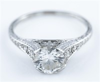 Platinum 1.35ct solitaire diamond ring