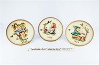3 Hummel Plates 1977, 1978, 1979