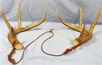 RATTLER DEER ANLERS WITH LEATHER STRAP
