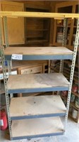 5 shelf metal rack , 74 inches tall