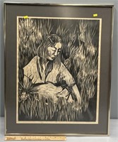 Artist Signed & Numbered Woodcut Print