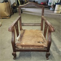 Antique deconstructed armchair