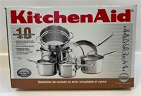 NEW KITCHENAID STAINLESS STEEL & COPPER COOKWARE S