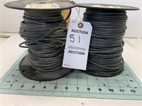 2 Partial Rolls of 10 Gauge Black Electrical Wire