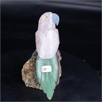 Natural Stone Handcarved Quartz Bird