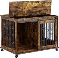 KIVENJAJA 2-in-1 Size Dog Crate Furniture for 2