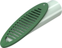 4 in. Green Angled Drainage Grate Yard Drain