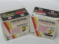 Two Federal Full Box 12ga Shotgun Shell Cartridges